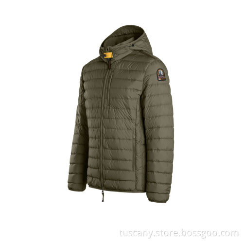 Blackish Green Puffer Warmth Coat for Male